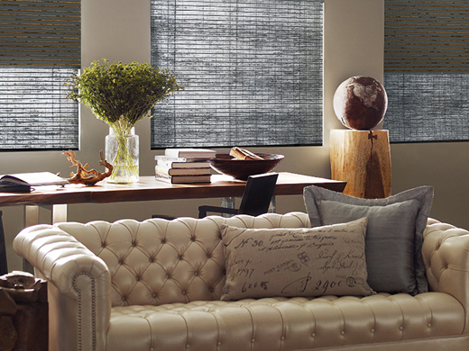 Provenance Woven Wood Shades in the Living Room
